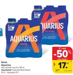 Carrefour Drink Aquarius aanbieding