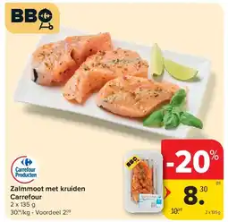 Carrefour Zalmmoot met kruiden Carrefour aanbieding
