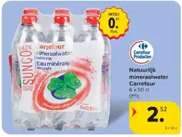 Carrefour Natuurlijk mineraalwater Carrefour aanbieding