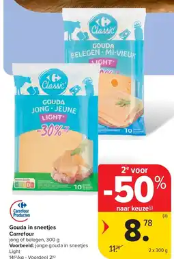 Carrefour Gouda in sneetjes Carrefour aanbieding