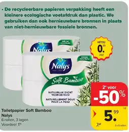 Carrefour Toiletpapier Soft Bamboo Nalys aanbieding