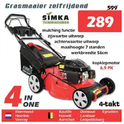 iTEK Simka Tuinmachines Grasmaaier Zelfrijdend aanbieding