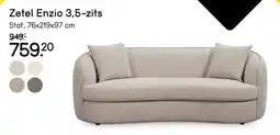 Leen Bakker Zetel Enzio 3,5 zits aanbieding