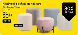 Leen Bakker Heel veel poefjes en hockers aanbieding