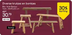 Leen Bakker Diverse krukjes en bankjes aanbieding