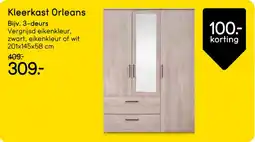 Leen Bakker Kleerkast Orleans aanbieding