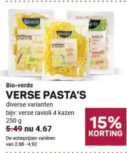 Ekoplaza Bio Verde Verse Pasta's aanbieding