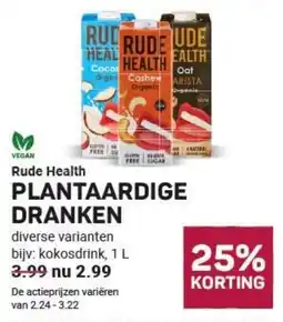 Ekoplaza Rude health plantaardige dranken aanbieding