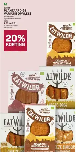 Ekoplaza EatWildr Plantaardige Variatie op Vlees aanbieding