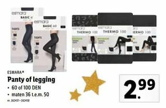 Lidl Panty of legging aanbieding