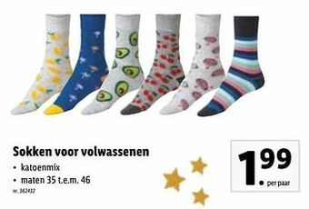 Lidl Sokken voor volwassenen aanbieding