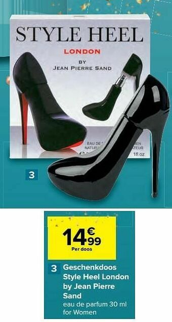 Carrefour Geschenkdoos style heel london by jean pierre sand aanbieding