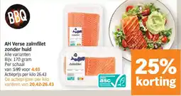 Albert Heijn AH Verse zalmfilet zonder huid aanbieding