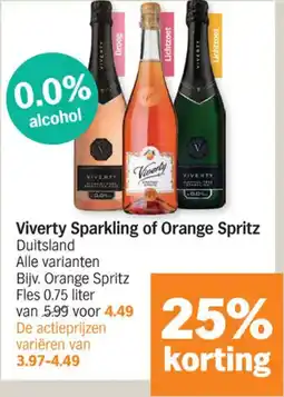 Albert Heijn Viverty Sparkling of Orange Spritz aanbieding