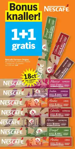 Albert Heijn Nescafé Farmers Origins aanbieding