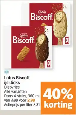 Albert Heijn Lotus Biscoff ijssticks aanbieding