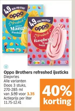Albert Heijn Oppo Brothers refreshed ijssticks aanbieding