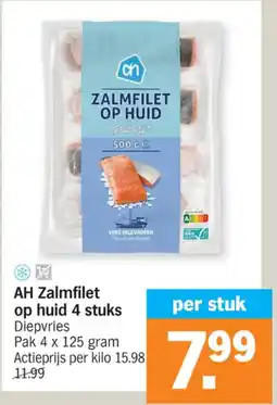 Albert Heijn AH Zalmfilet op huid aanbieding