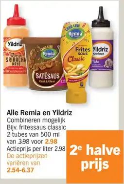 Albert Heijn Alle Remia en Yildriz aanbieding