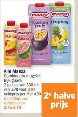 Albert Heijn Alle Maaza aanbieding