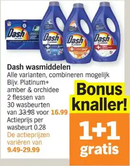 Albert Heijn Dash wasmiddelen aanbieding