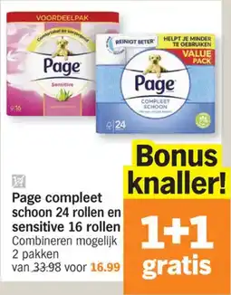 Albert Heijn Page compleet schoon en sensitive aanbieding