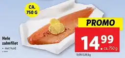 Lidl Hele zalmfilet aanbieding
