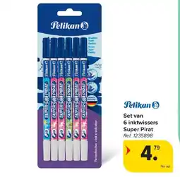 Carrefour Set van 6 inktwissers Super Pirat aanbieding