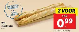 Lidl Wit stokbrood aanbieding