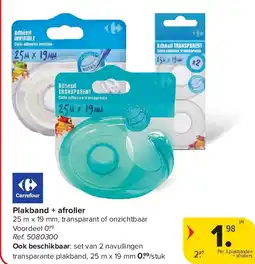 Carrefour Plakband + afroller aanbieding