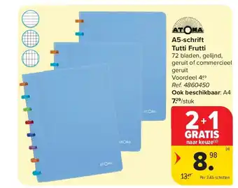 Carrefour A5-schrift Tutti Frutti aanbieding