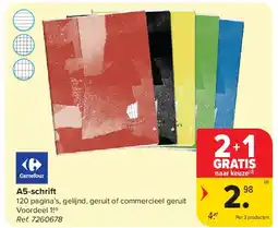 Carrefour A5-schrift aanbieding