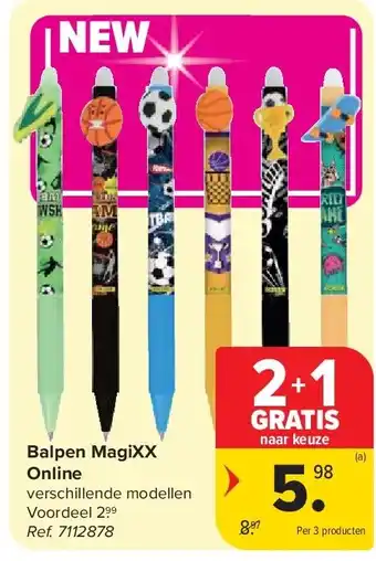 Carrefour Balpen MagiXX Online aanbieding