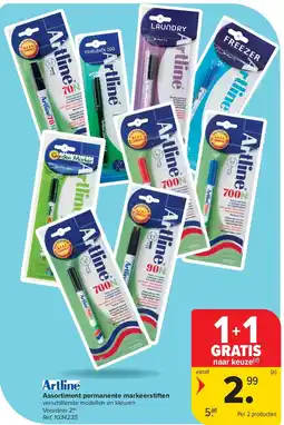 Carrefour Assortiment permanente markeerstiften aanbieding