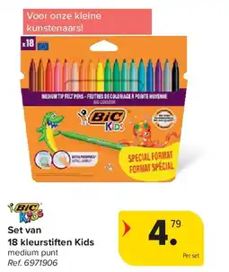 Carrefour Set van 18 kleurstiften Kids aanbieding
