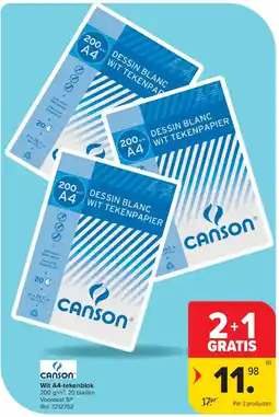 Carrefour Wit A4-tekenblok aanbieding