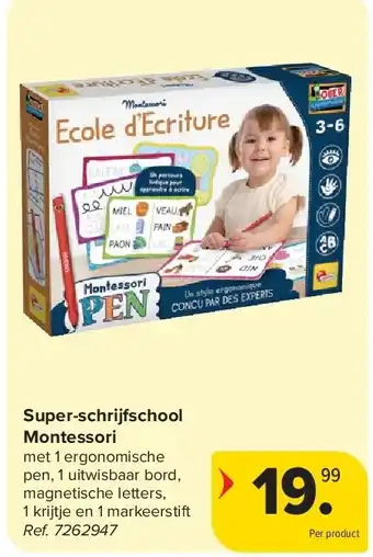 Carrefour Super-schrijfschool Montessori aanbieding
