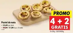Lidl Pastel de nata aanbieding