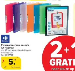 Carrefour Personaliseerbare soepele A4-ringmap aanbieding