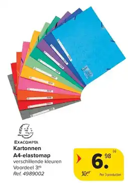 Carrefour Kartonnen A4-elastomap aanbieding