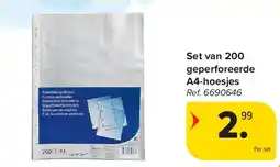 Carrefour Set van 200 geperforeerde A4-hoesjes aanbieding