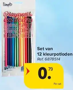 Carrefour Set van 12 kleurpotloden aanbieding