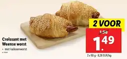 Lidl Croissant met Weense worst aanbieding