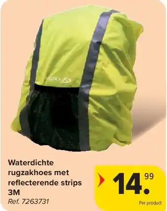 Carrefour Waterdichte rugzakhoes met refl ecterende strips 3M aanbieding