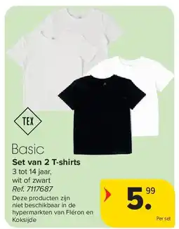 Carrefour Set van 2 T-shirts aanbieding