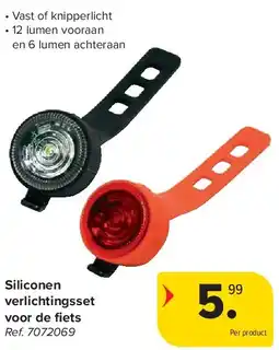 Carrefour Siliconen verlichtingsset voor de fi ets aanbieding