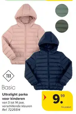 Carrefour Ultralight parka voor kinderen aanbieding