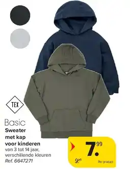 Carrefour Sweater met kap voor kinderen aanbieding