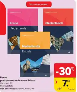 Carrefour Reeks pocketwoordenboeken Prisma aanbieding