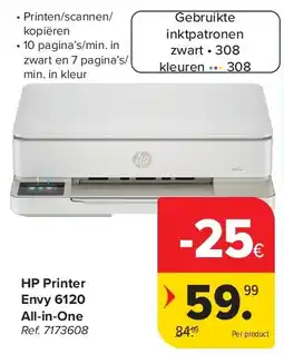 Carrefour HP Printer Envy 6120 All-in-One aanbieding